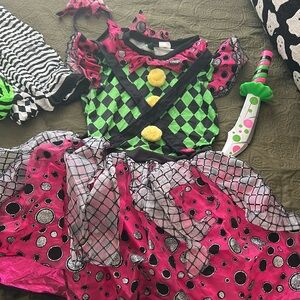 Colorful Harlequin Costume Dress